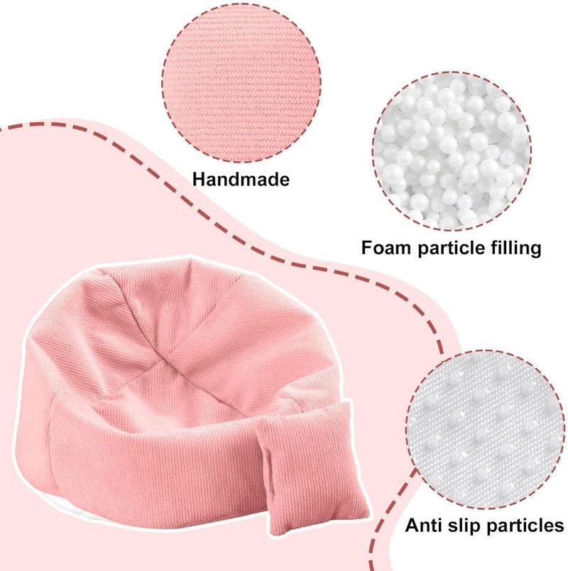 Walant Doll Car Seat Compatible with Labubu, Handmade Bean Bag Chair for 15-17cm Doll, Anti-Slip Bottom, Cute Doll Accessories for Display, Fans&Collectors Gifts, Durable Corduroy Fabric (Pink) - Image 4